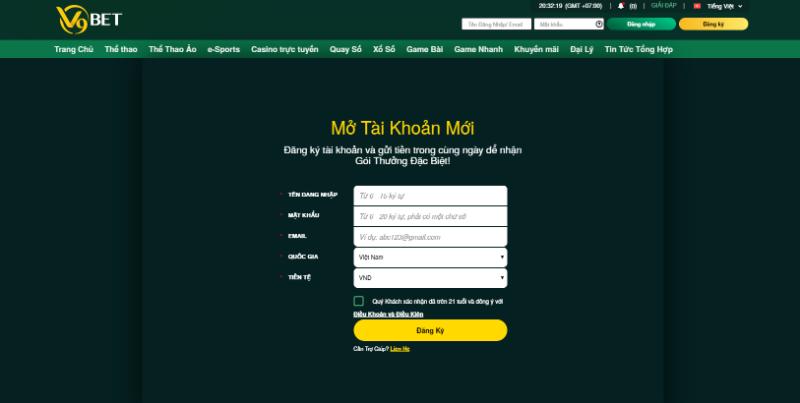 dang ky v9bet huong dan Hướng dẫn đăng ký V9bet trên máy tính