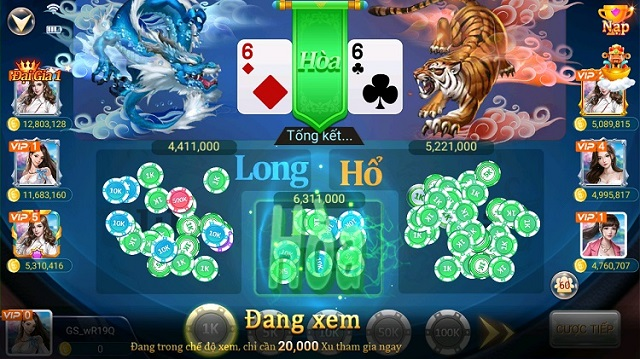 rong ho 4 Các cửa cược và quy tắc tính điểm người chơi cần nắm rõ